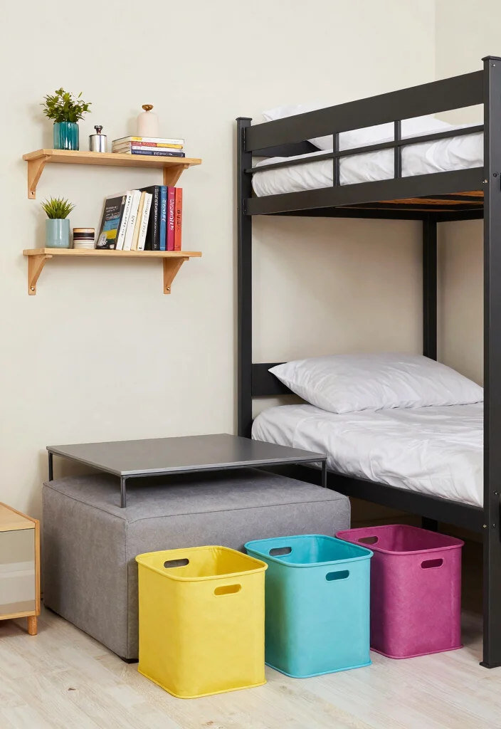 16 Dorm Room Ideas for Girls in College with Cozy Details 9. Functional Storage Solutions 0