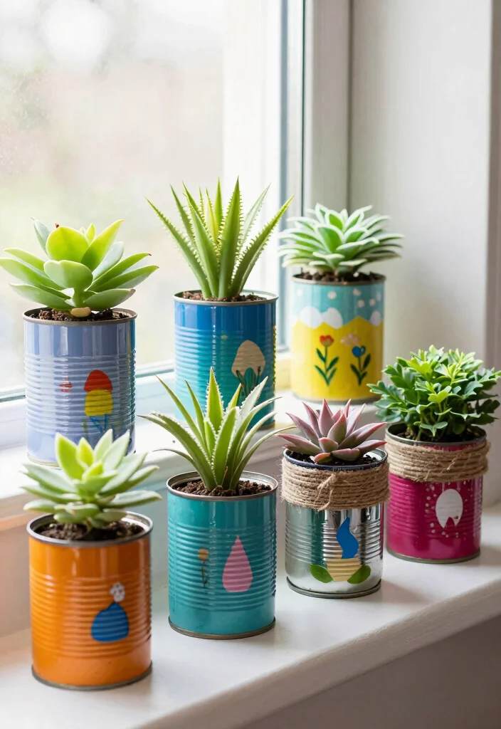 18 College Dorm Room Ideas Aesthetic with Cozy Vibes 15. Eco Friendly DIY Planters for a Green Touch 0