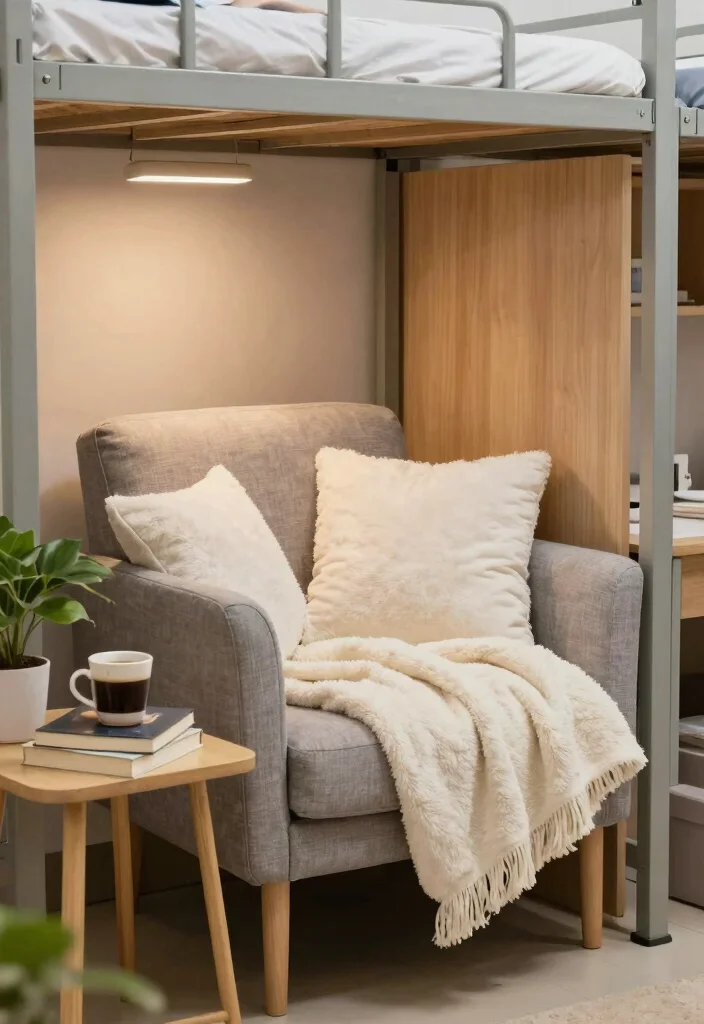 18 College Dorm Room Ideas for Small Spaces with Big Personality 13. A Cozy Reading Nook 0
