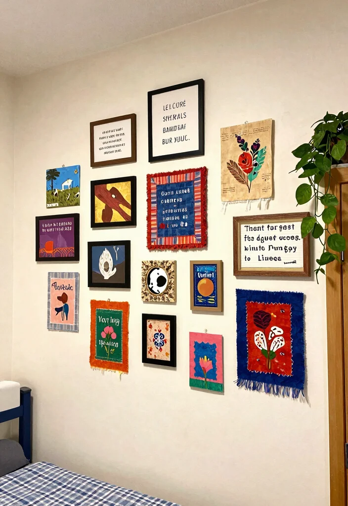 18 College Dorm Room Ideas for Small Spaces with Big Personality 2. Wall Art with a Message 0