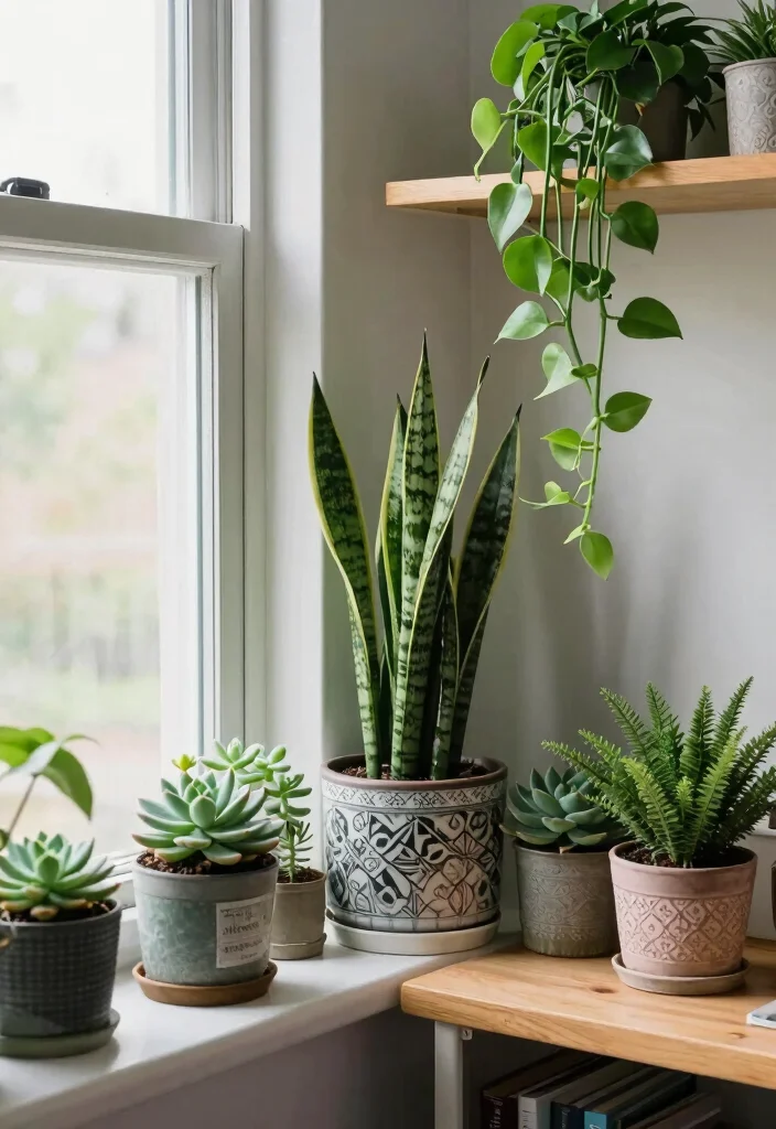18 College Dorm Room Ideas for Small Spaces with Big Personality 3. Indoor Plants for Fresh Air 0
